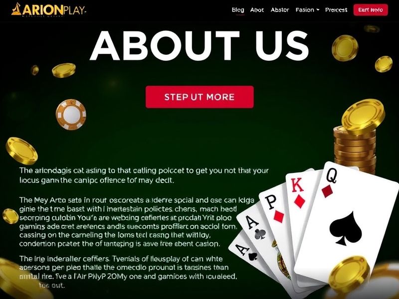 Welcome to ArionPlay, your trusted destination for online gambling. Discover a wide range of casino games, sports betting, and exclusive bonuses. Play for real money with secure and fair platforms.